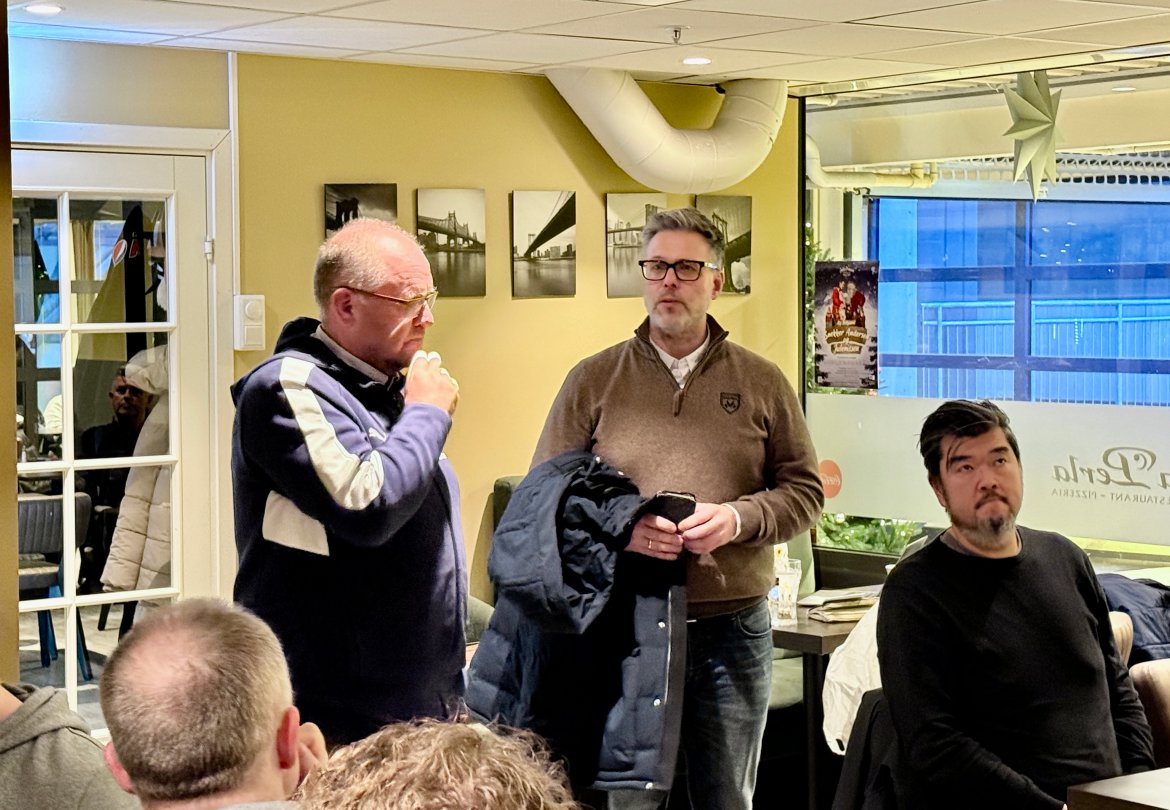 Påtroppende daglig leder Eskil Ervik (til høyre).