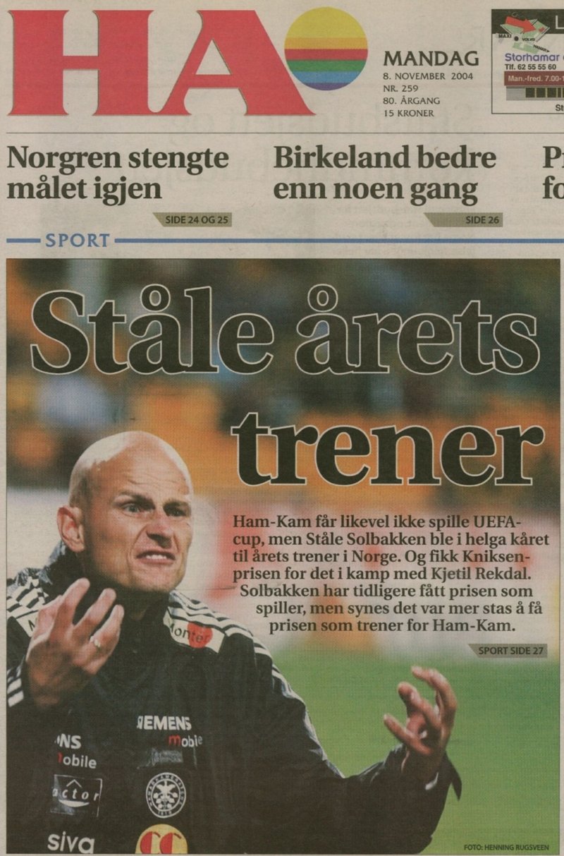 Ståle Solbakken tente lyset. HA-arkiv.