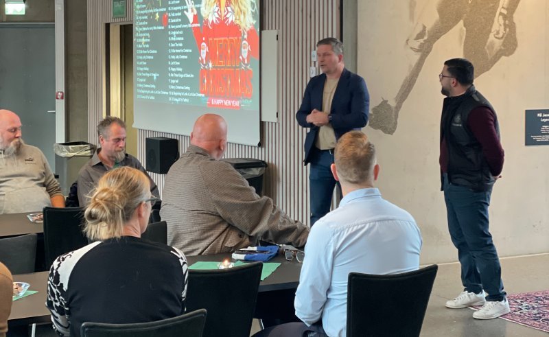 Eidsiva sa noen ord under fjorårets romjulsmiddag.